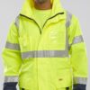 Beeswift Two Tone Breathable Traffic Jacket Saturn Yellow/Navy 1