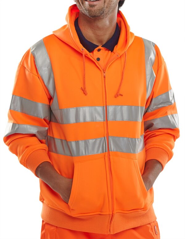 BeeSwift Zip-Up Hooded Sweatshirt Orange