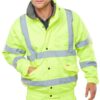 BeeSwift High Visibility Fleece Lined Bomber Jacket Saturn Yellow 2