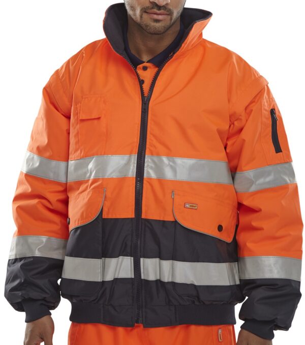 BeeSwift Europa Bomber Jacket Orange/Navy