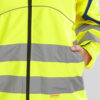 Beeswift Eton Hi-viz Soft Shell Jacket Saturn Yellow/Navy 2