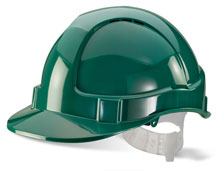 Beeswift Economy Vented Helmet Green Plastic Harness