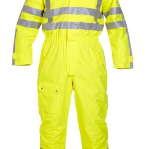 Beeswift Uelsen SNS Hi-Vis Waterproof Quilted Coverall Yellow