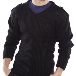 Click Acrylic Mod Sweatshirt Black