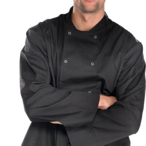 Click Chefs Jacket Long Sleeve Black