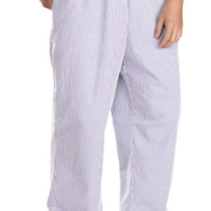 Click Chefs Trousers Small Checked Navy And White