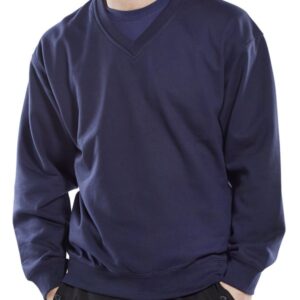 Click Poly Cotton Sweatshirt Navy