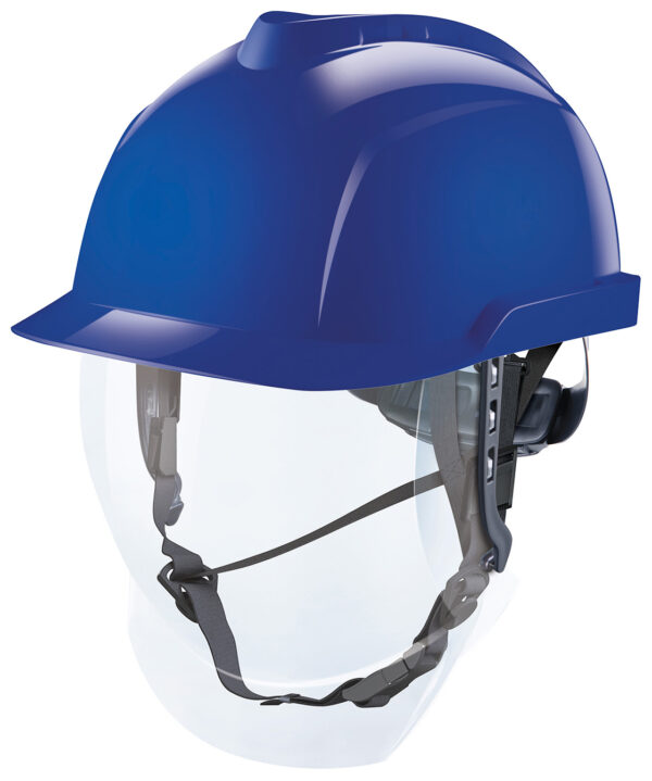 V-Gard 950, Helmet, Non-Vented, Blue, Fas-Trac III Foam