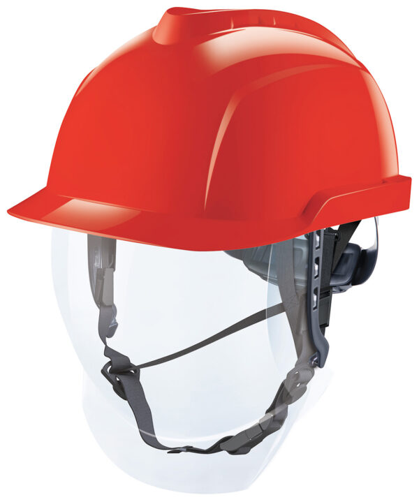V-Gard 950, Helmet, Non-Vented, Red, Fas-Trac III Foam