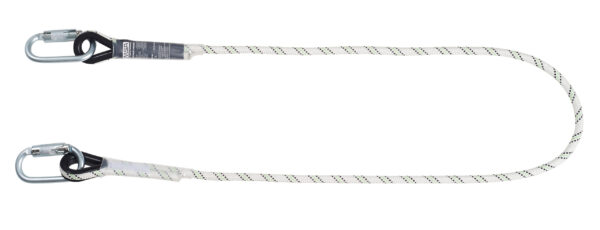 MSA Restraint Lanyard, Kernmantel Rope, 1.8m Fixed Length, Steel Twist Lock Carabiners