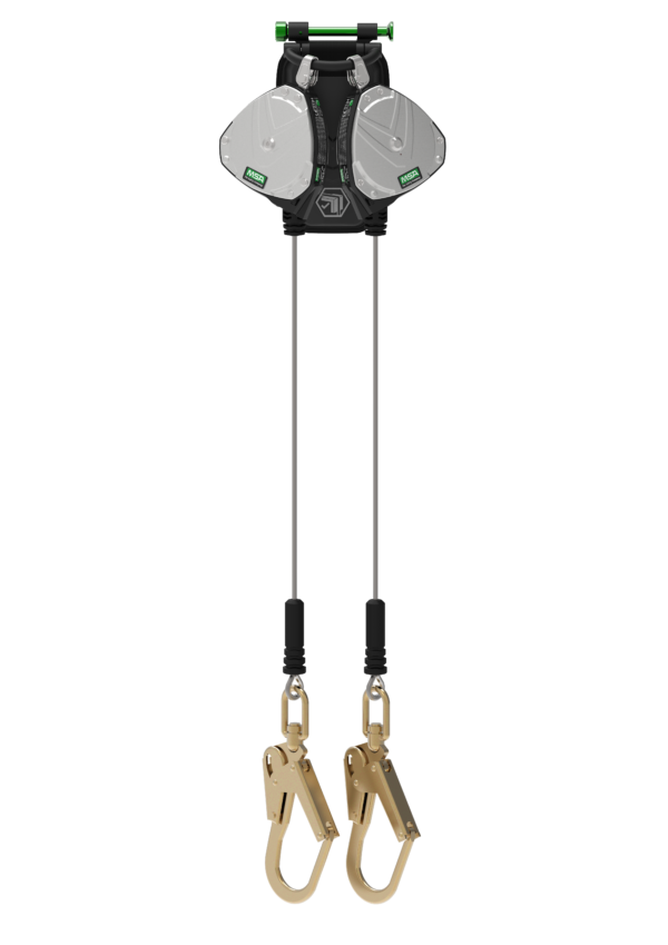 MSA V-Edge PFL, 2.4m, Cable, Twin-Leg, Steel Swivel Scaffold Hook